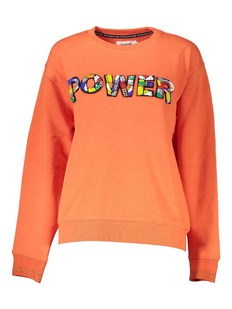 Orange Cotton Sweatshirt
