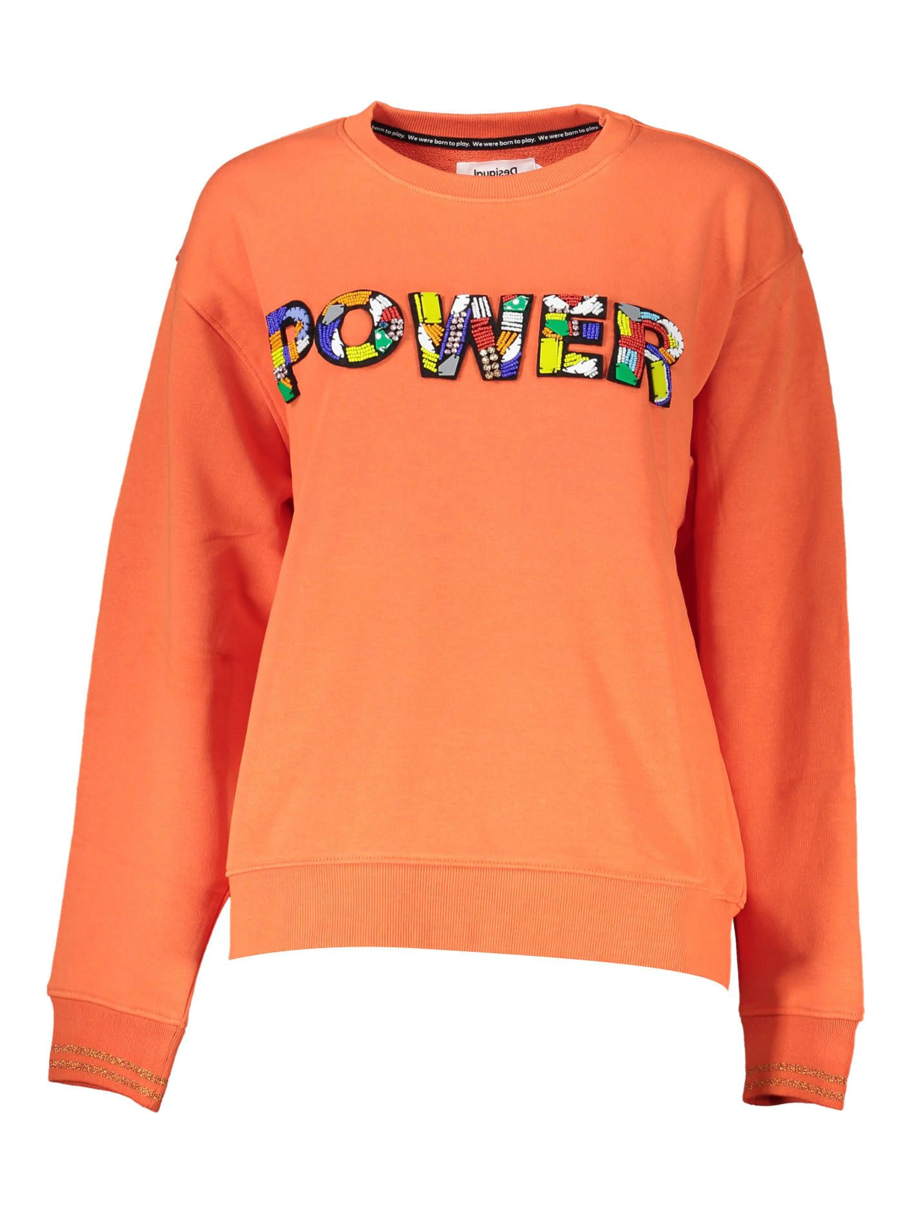 Orange Cotton Sweatshirt