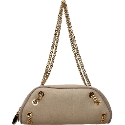 Beige Leather Shoulder Bag
