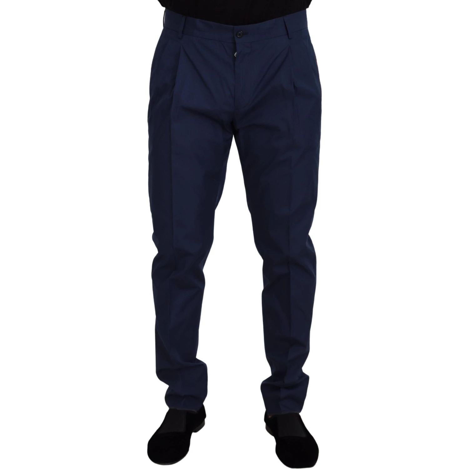 Blue Cotton Dress Pants