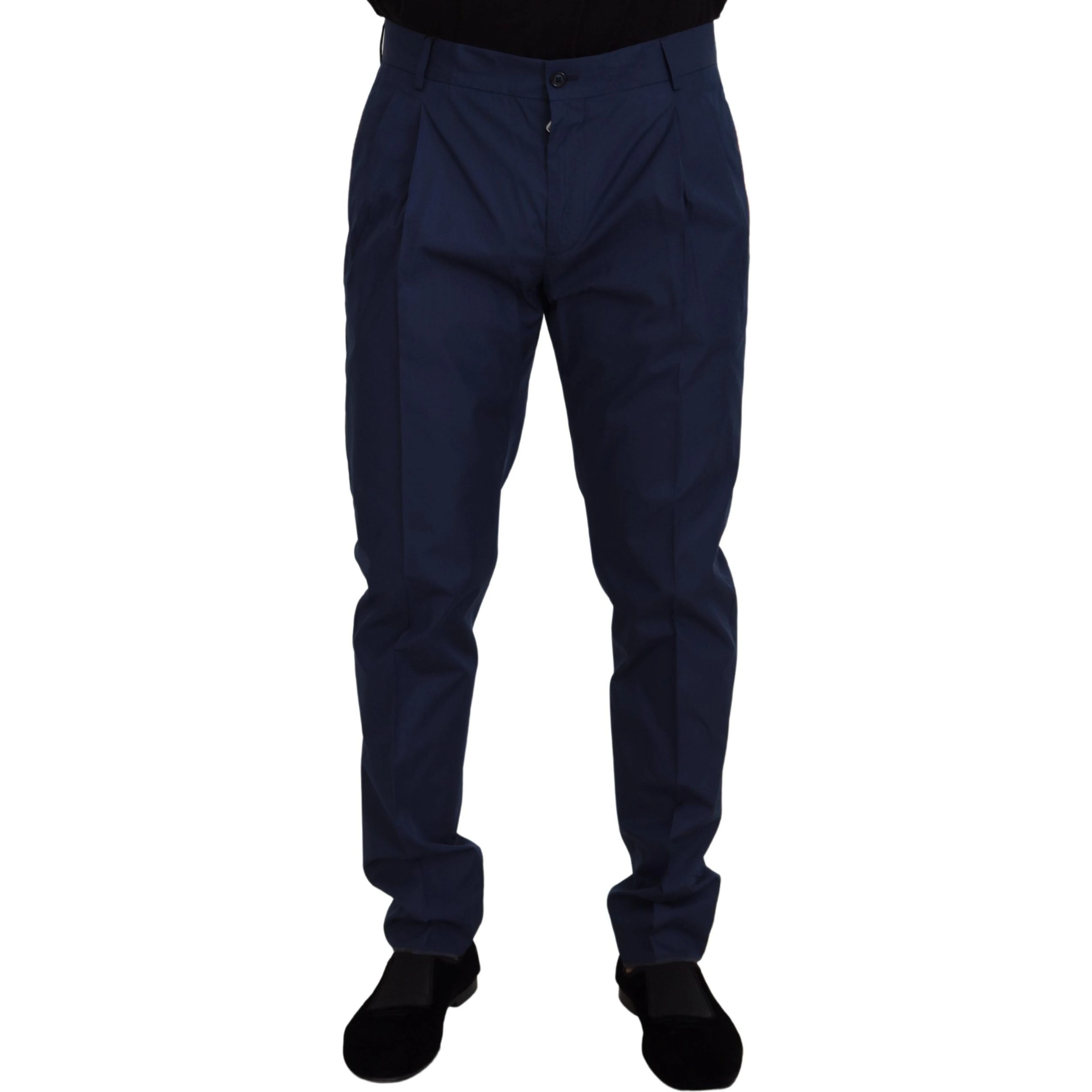 Blue Cotton Dress Pants