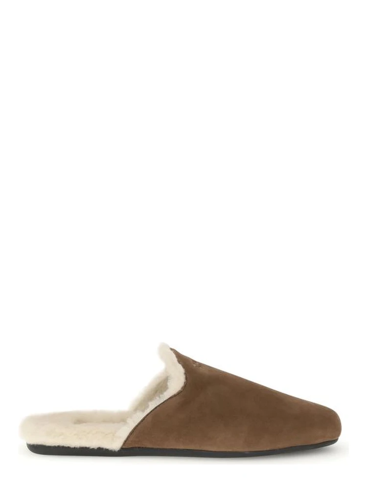 Brown Calf Leather Bos Taurus Mules