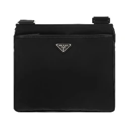 Black Recycled Polyamide Shoulder Bag