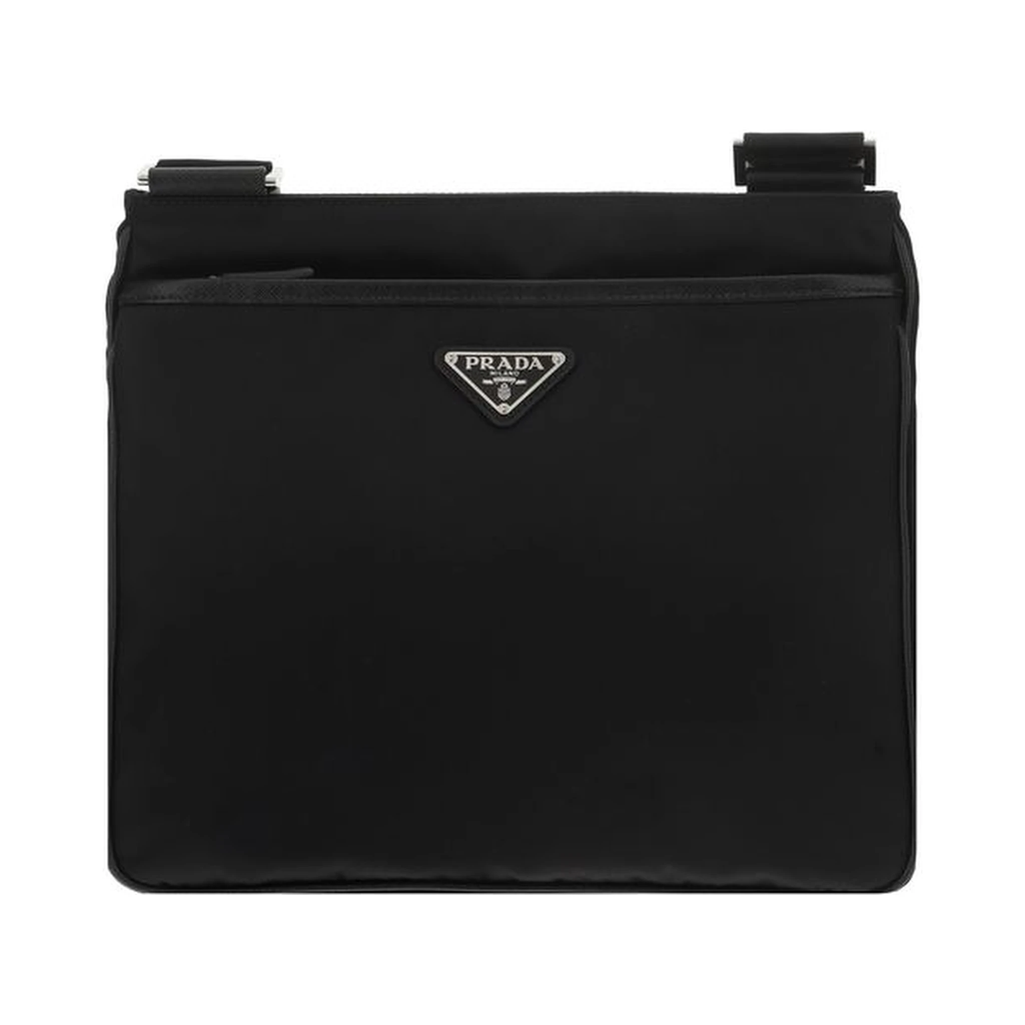 Black Recycled Polyamide Shoulder Bag
