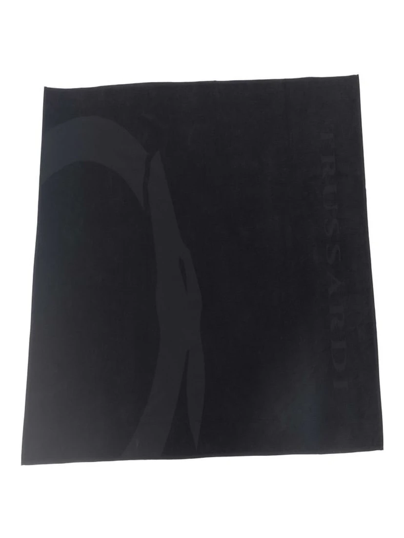 Black Cotton Men Beach Towel