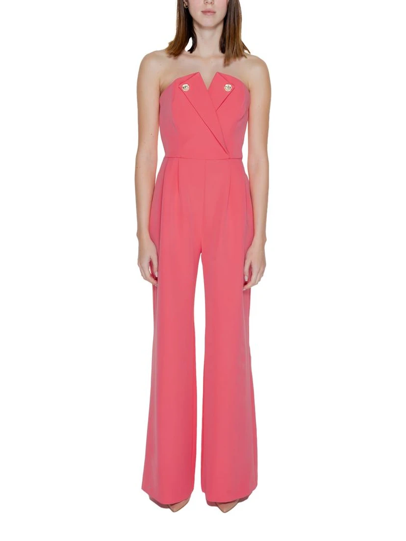 Orange Polyester Jumpsuit