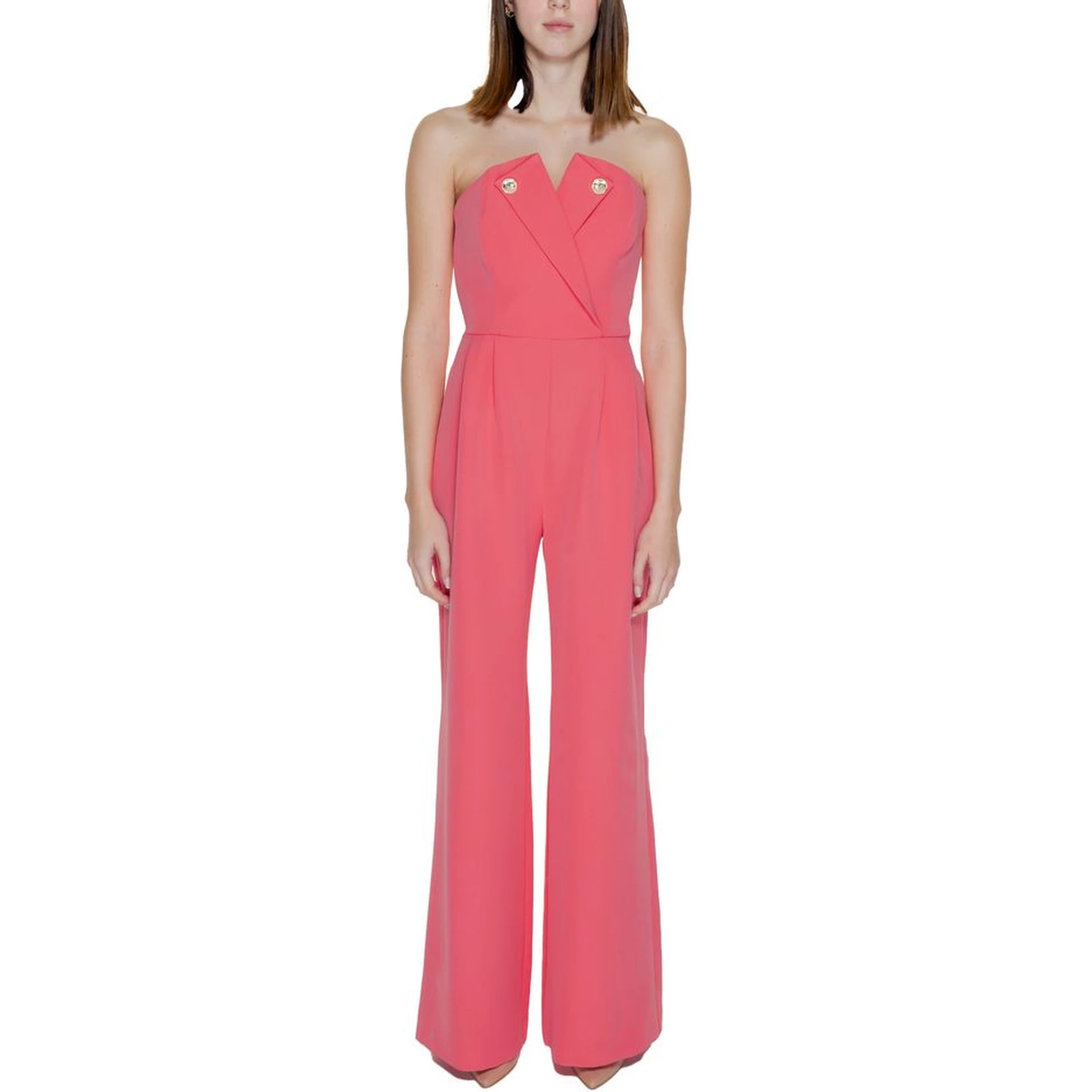 Orange Polyester Jumpsuit