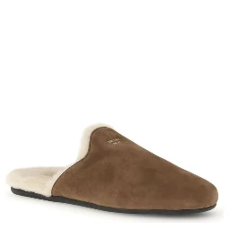 حذاء بوس توروس مفتوح من الخلف مصنوع من جلد العجل البني