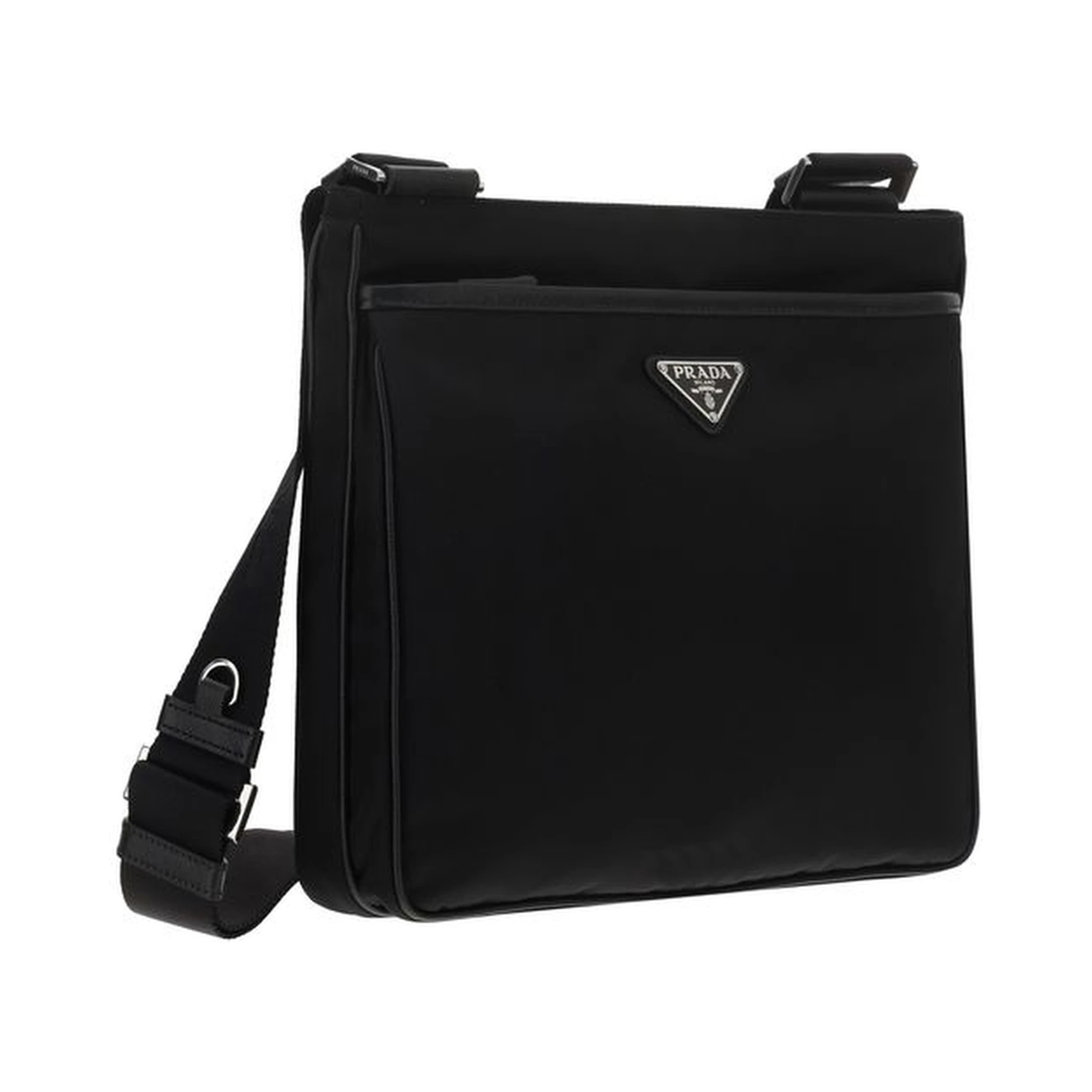 Black Recycled Polyamide Shoulder Bag