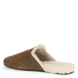 حذاء بوس توروس مفتوح من الخلف مصنوع من جلد العجل البني