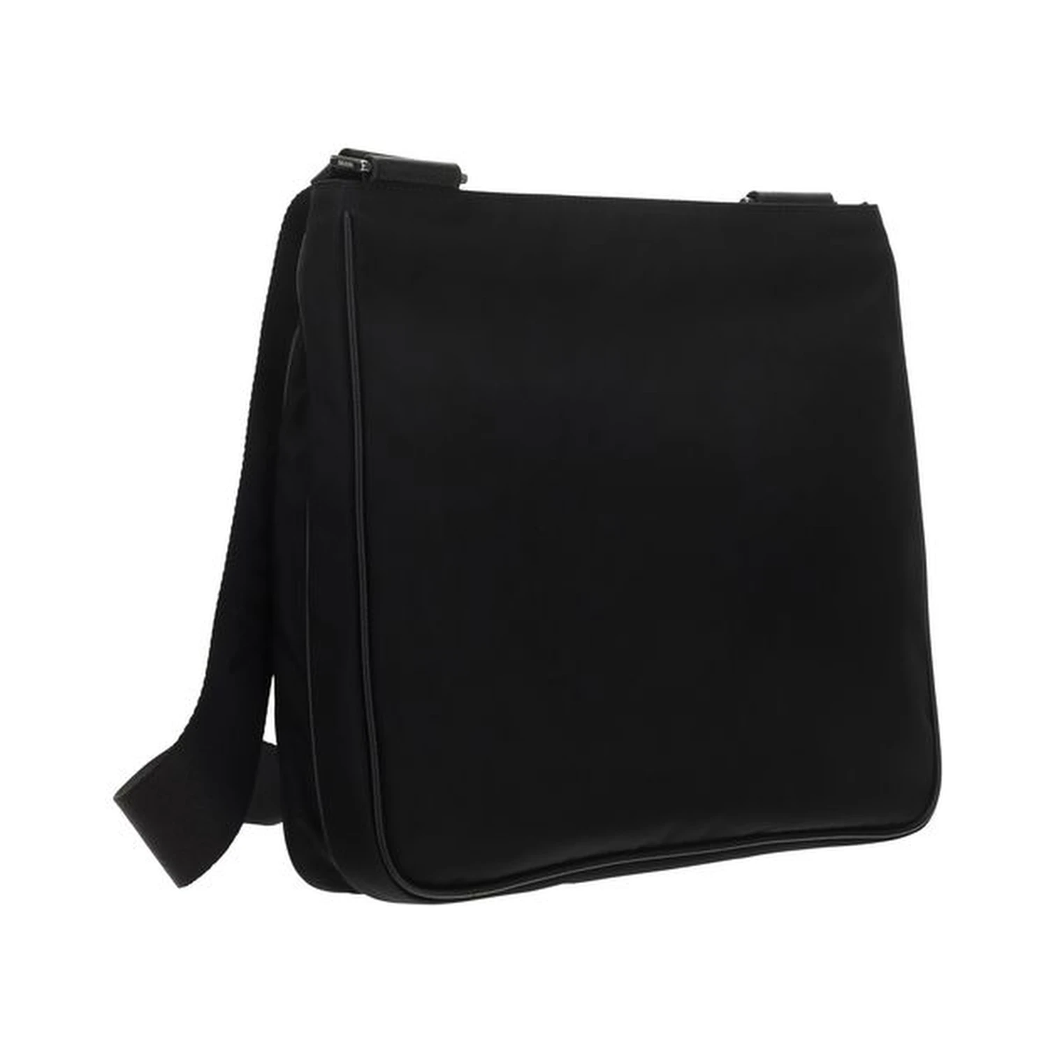 Black Recycled Polyamide Shoulder Bag