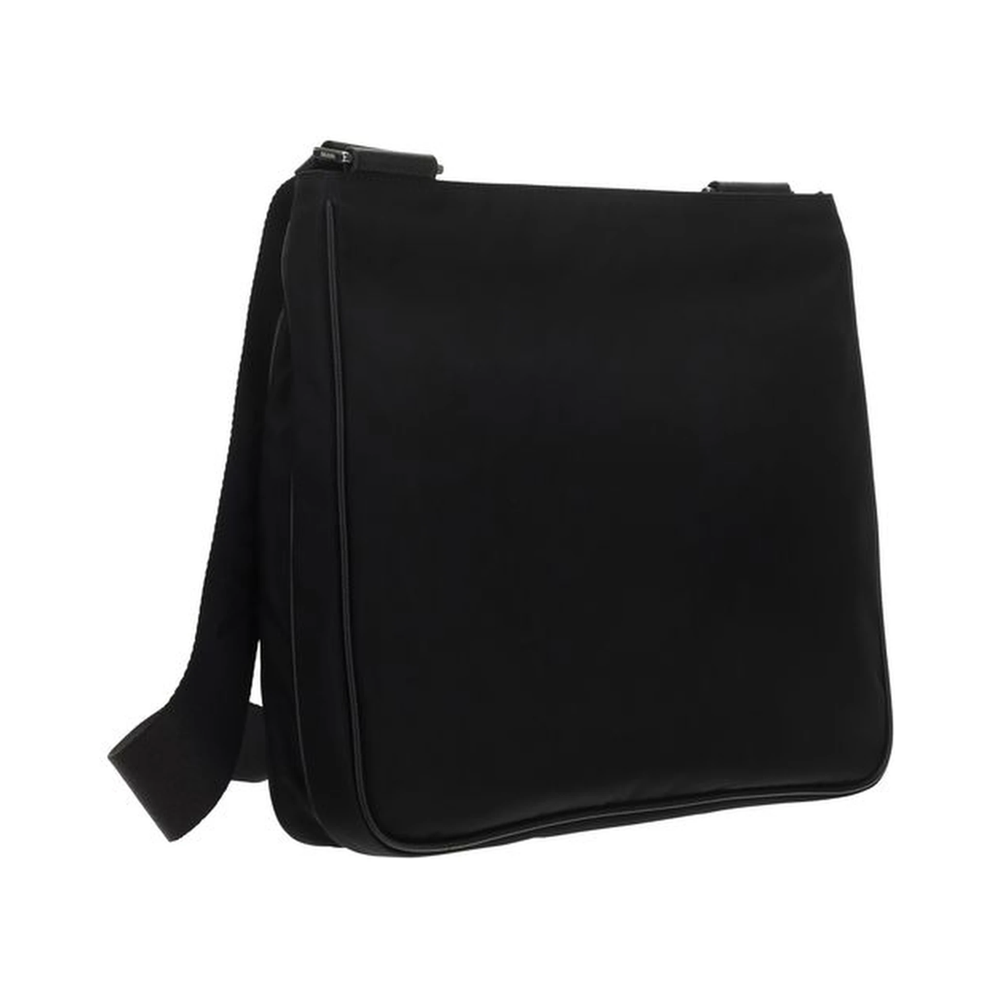 Black Recycled Polyamide Shoulder Bag