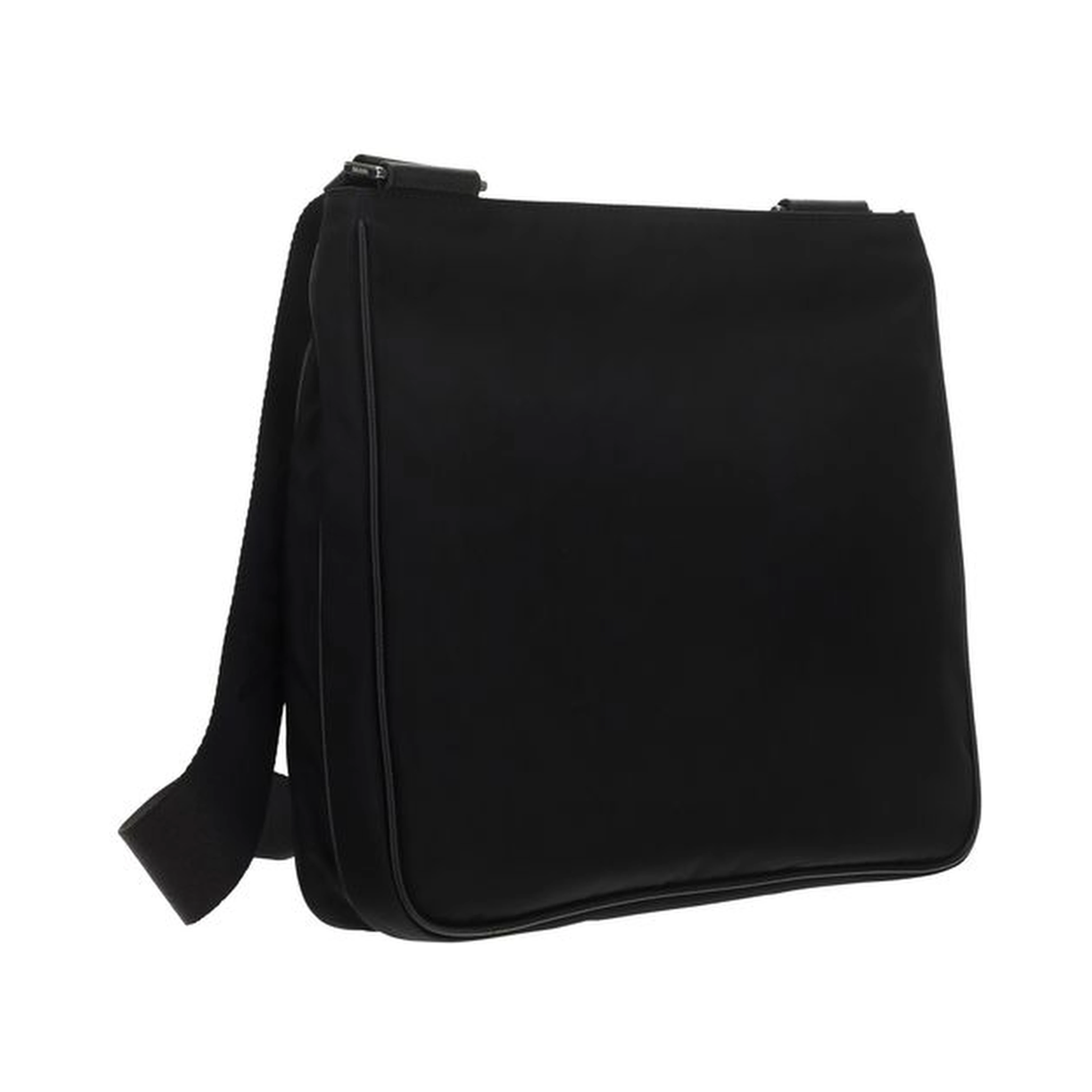 Black Recycled Polyamide Shoulder Bag
