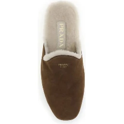 حذاء بوس توروس مفتوح من الخلف مصنوع من جلد العجل البني