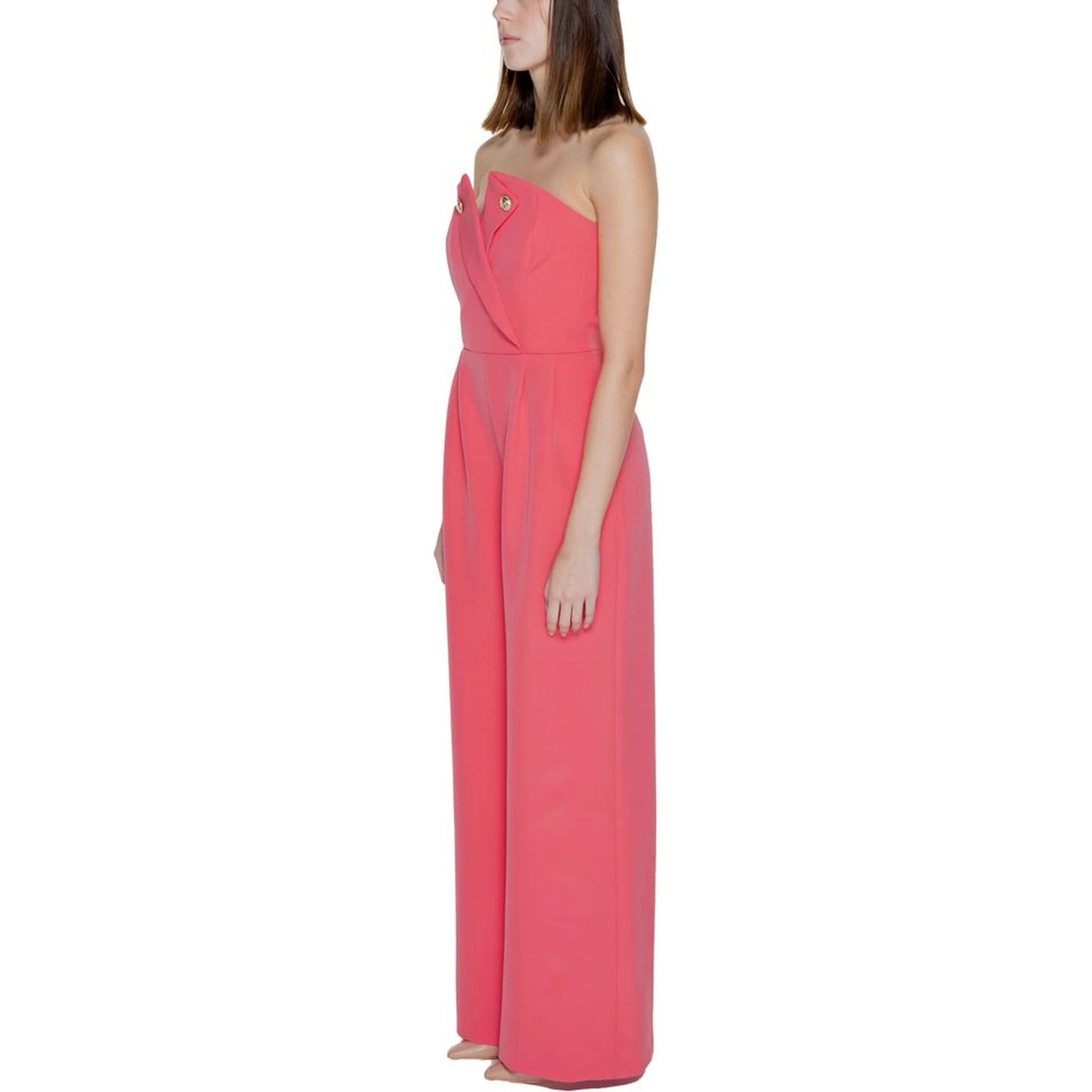Orange Polyester Jumpsuit
