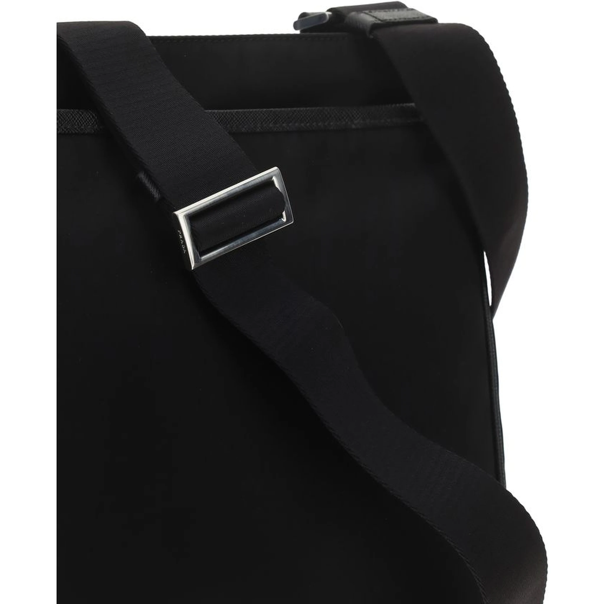 Black Recycled Polyamide Shoulder Bag