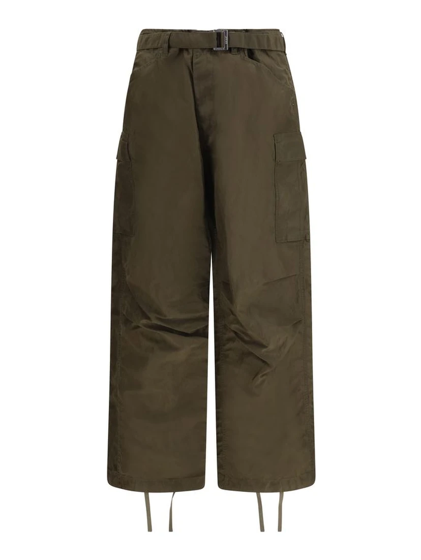 Bicolor Nylon Cargo Pants