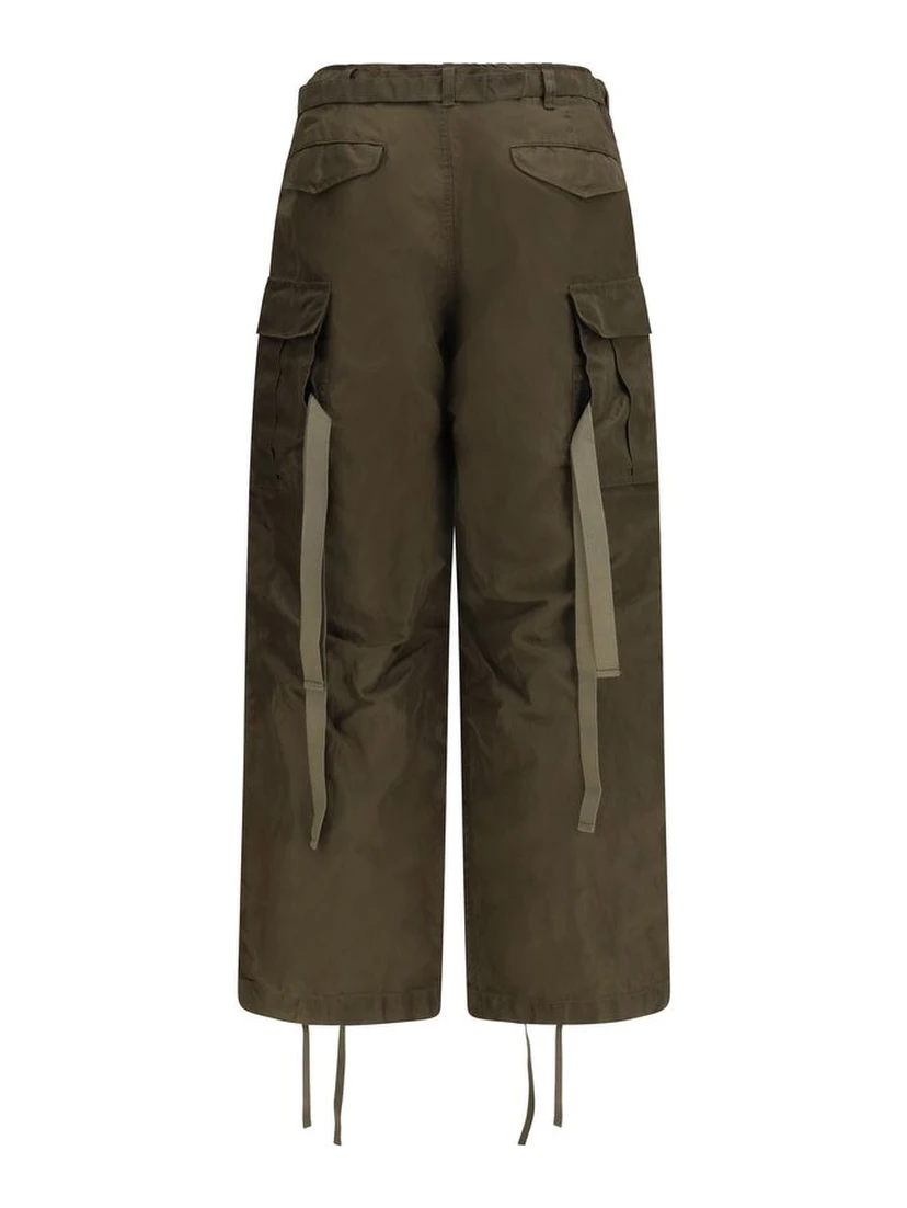 Bicolor Nylon Cargo Pants