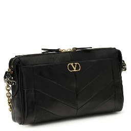 حقيبة كتف من جلد الخروف الأسود (Ovis Aries Aries)