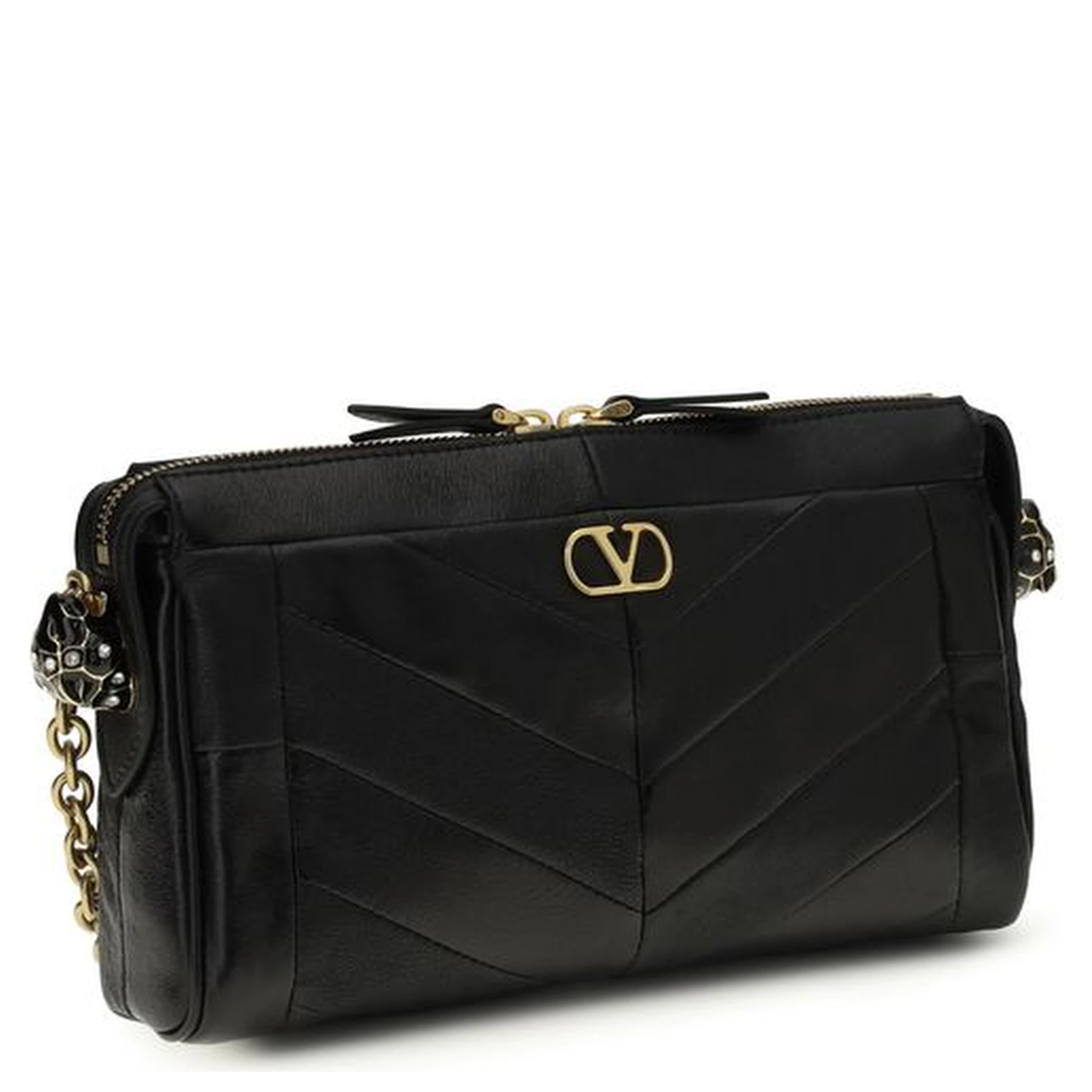 حقيبة كتف من جلد الخروف الأسود (Ovis Aries Aries)