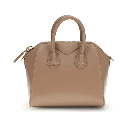 Beige Calf Leather Bos Taurus Handbag