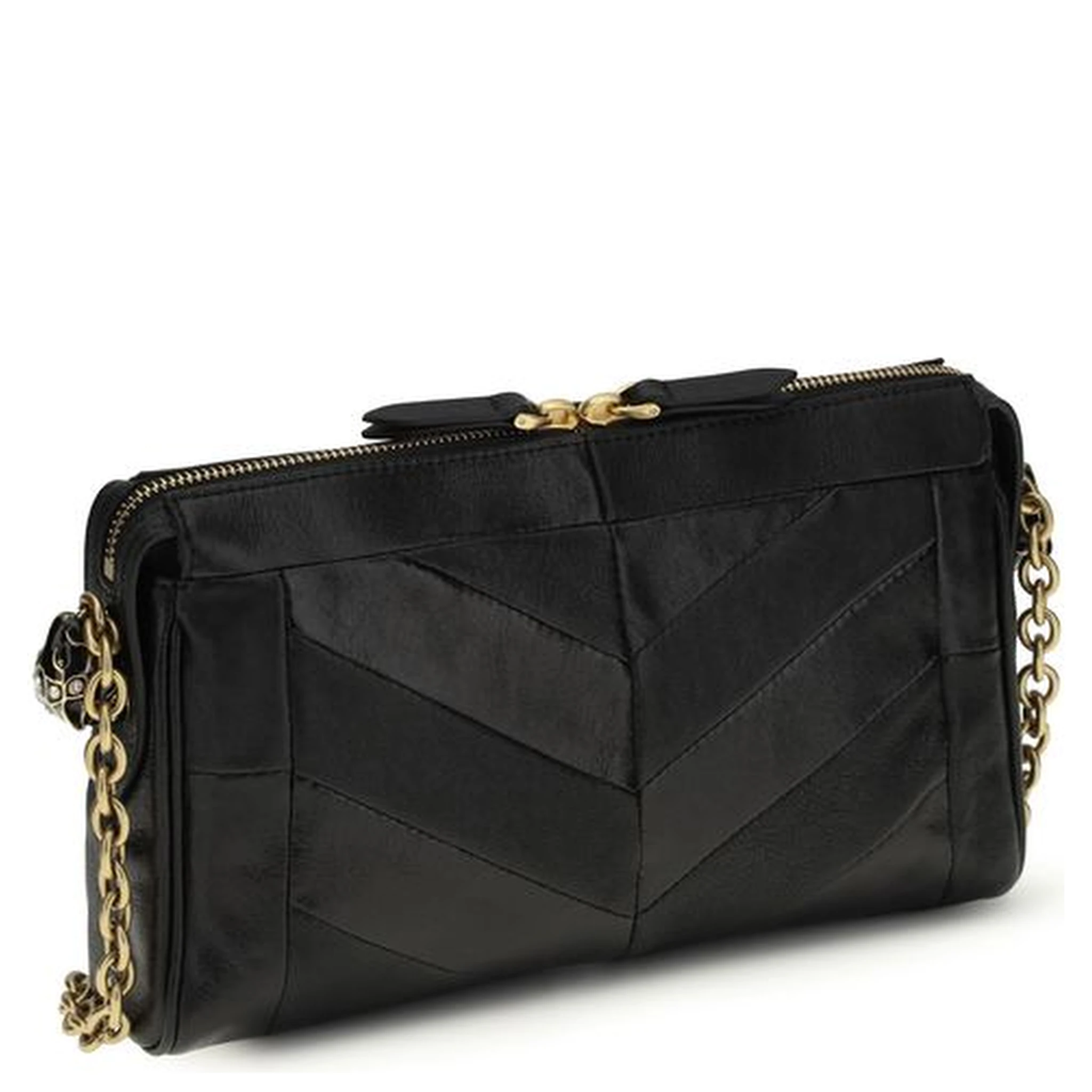 حقيبة كتف من جلد الخروف الأسود (Ovis Aries Aries)