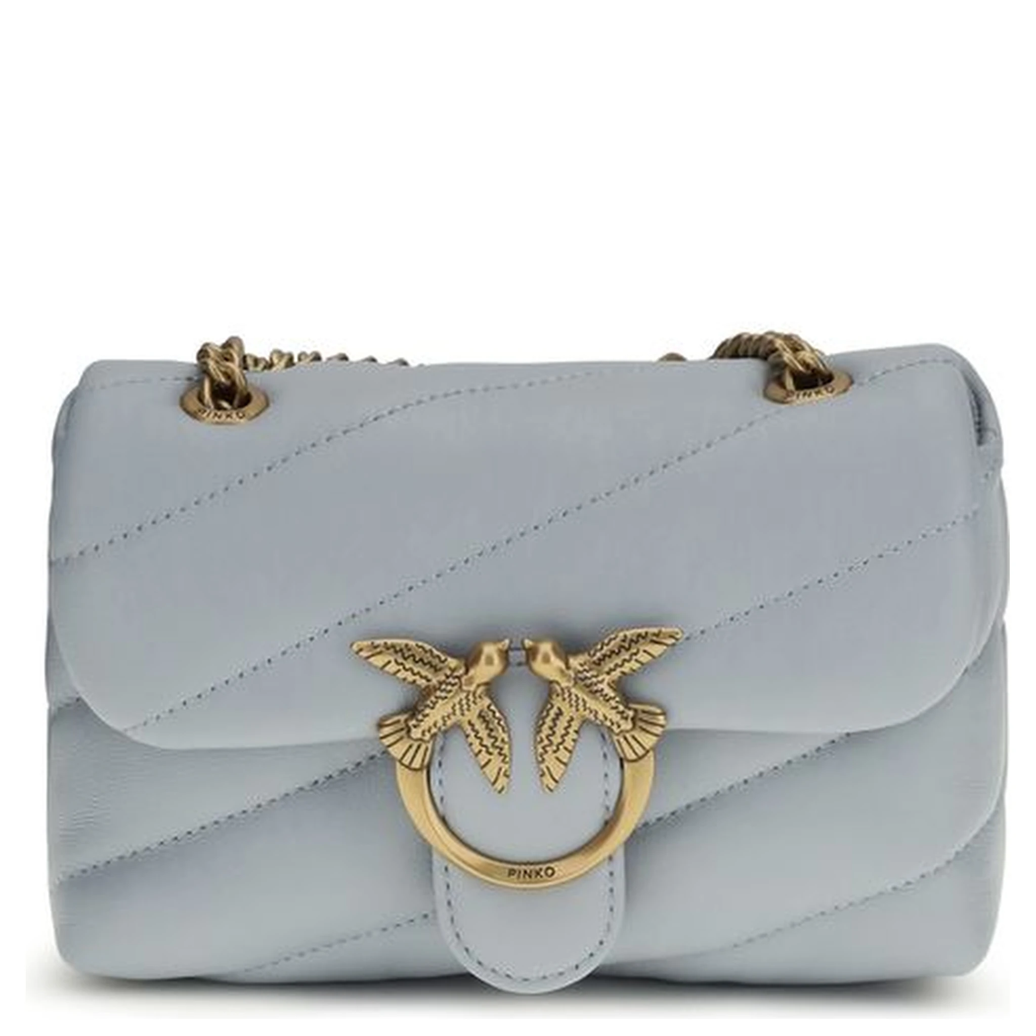 Light Blue Calf Leather Bos Taurus Shoulder Bag