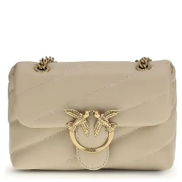 حقيبة كتف بوس توروس من جلد العجل البيج