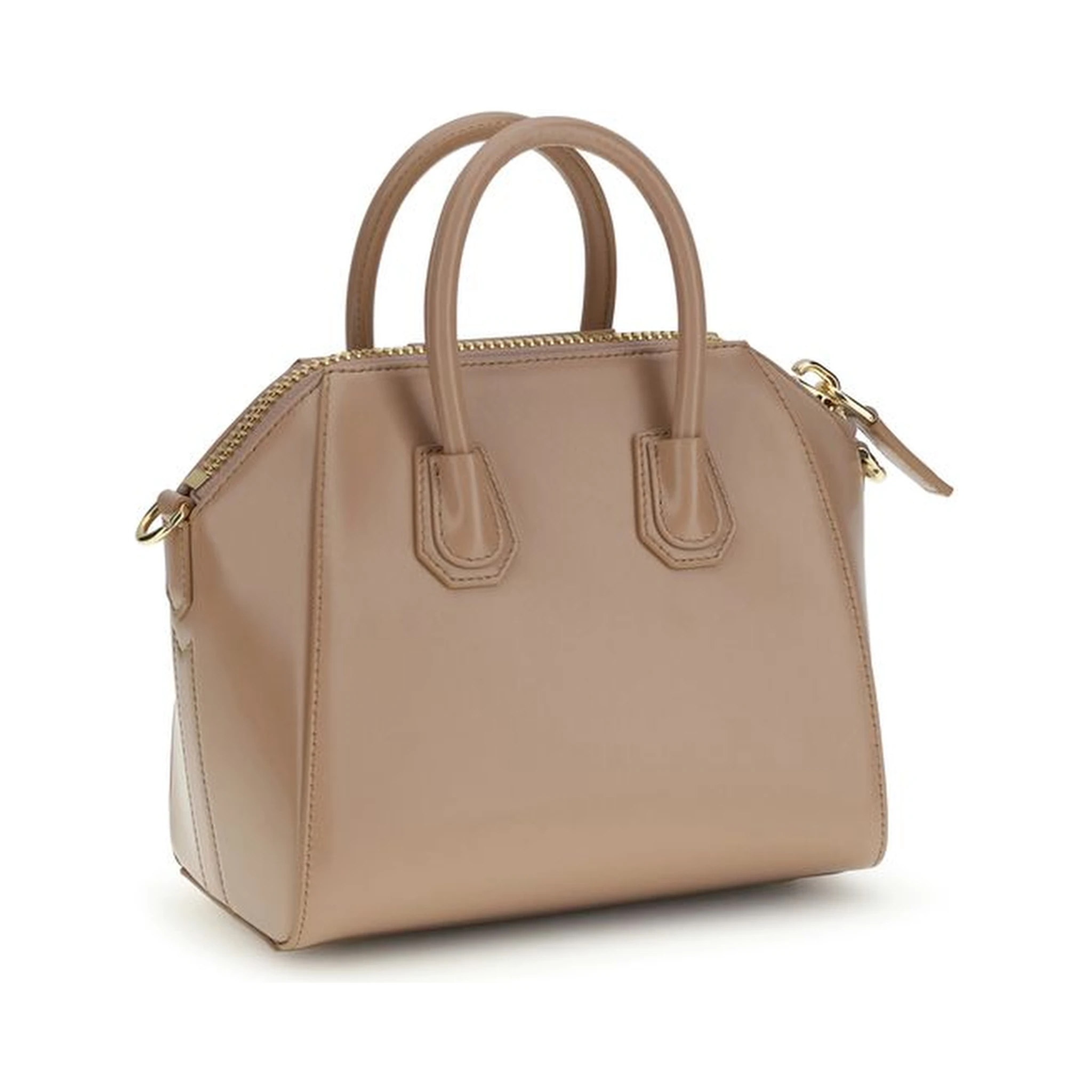 Beige Calf Leather Bos Taurus Handbag