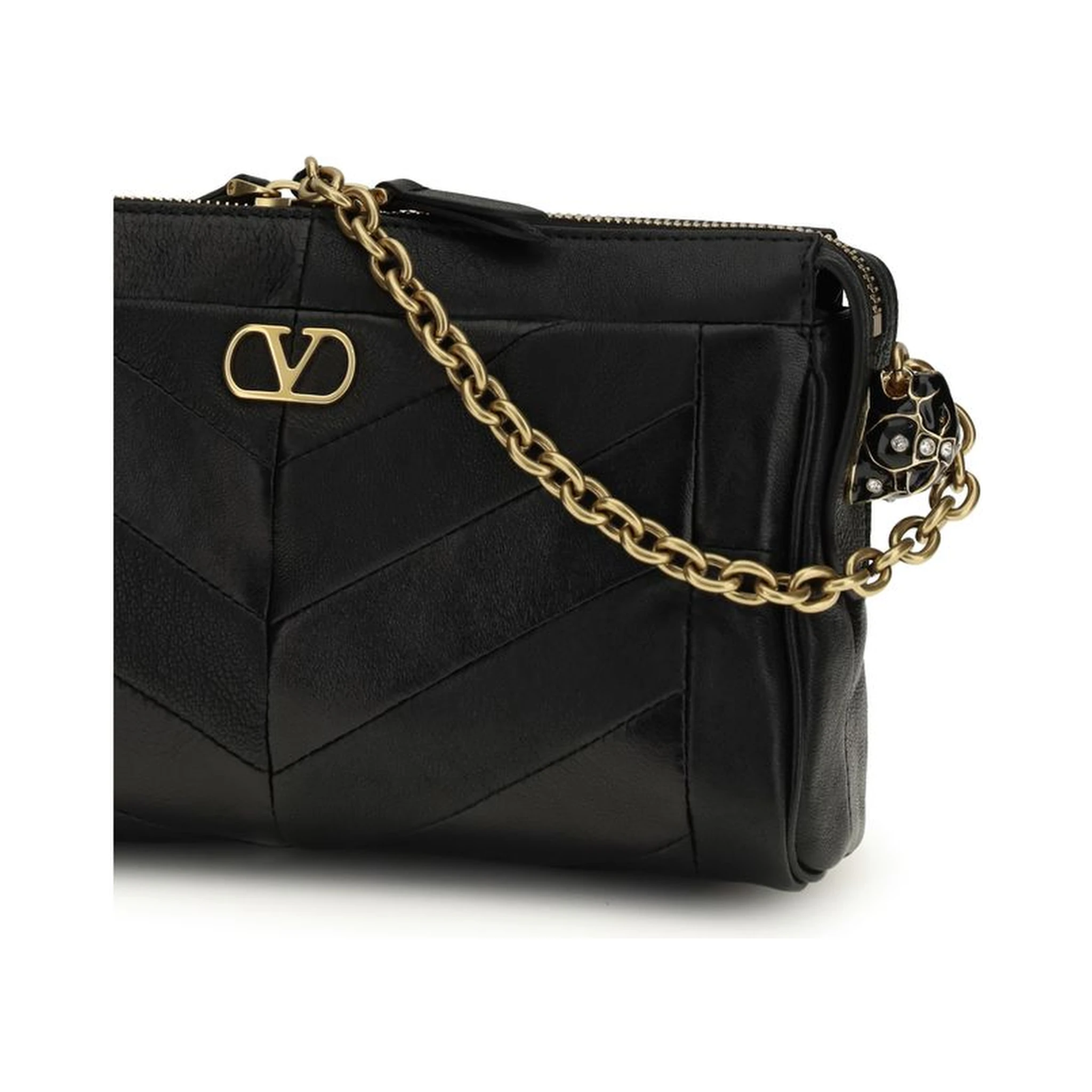 حقيبة كتف من جلد الخروف الأسود (Ovis Aries Aries)