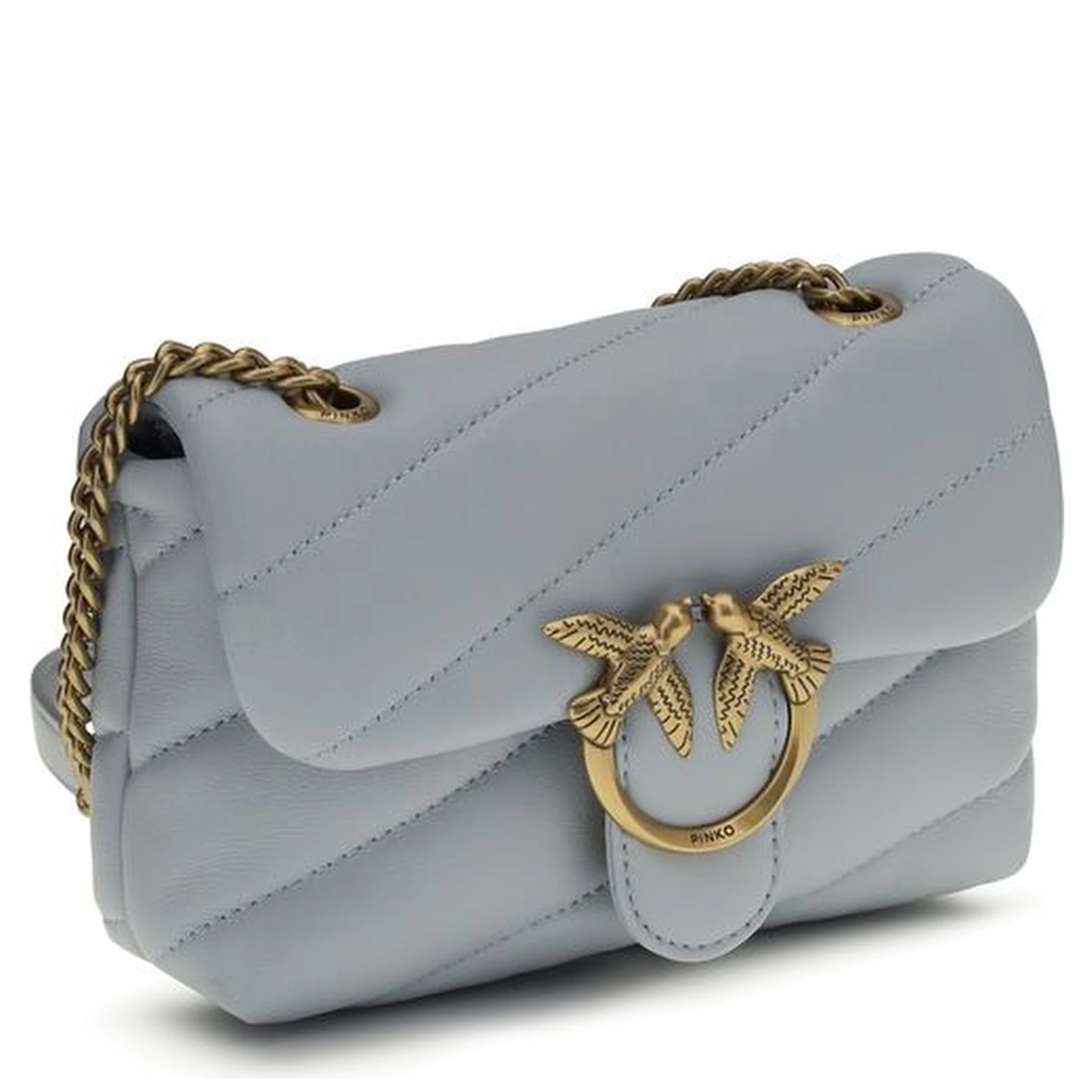 Light Blue Calf Leather Bos Taurus Shoulder Bag