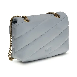 Light Blue Calf Leather Bos Taurus Shoulder Bag