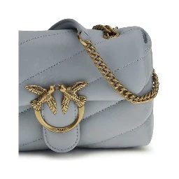 Light Blue Calf Leather Bos Taurus Shoulder Bag