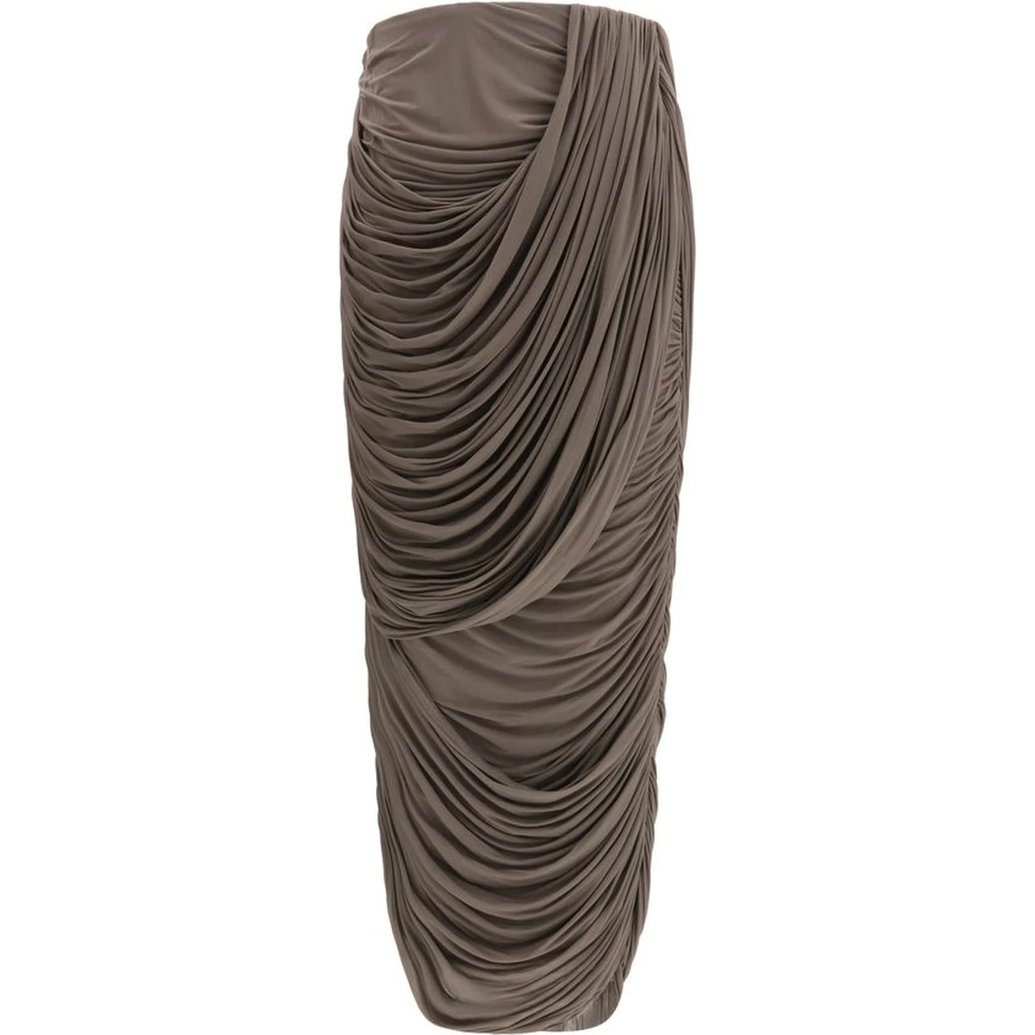 Brown Copper Midi Skirt