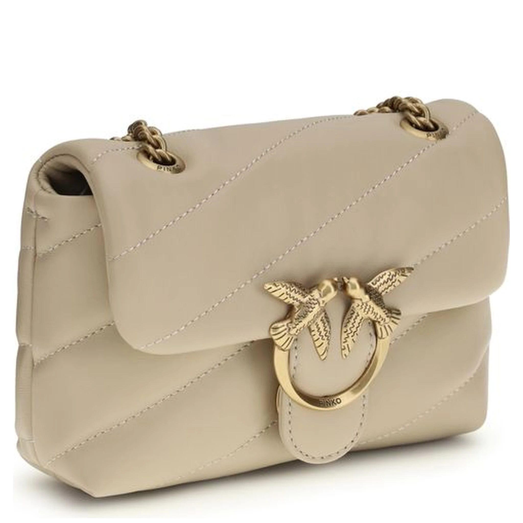 حقيبة كتف بوس توروس من جلد العجل البيج