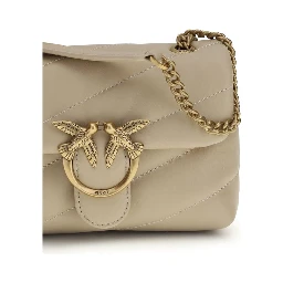 حقيبة كتف بوس توروس من جلد العجل البيج