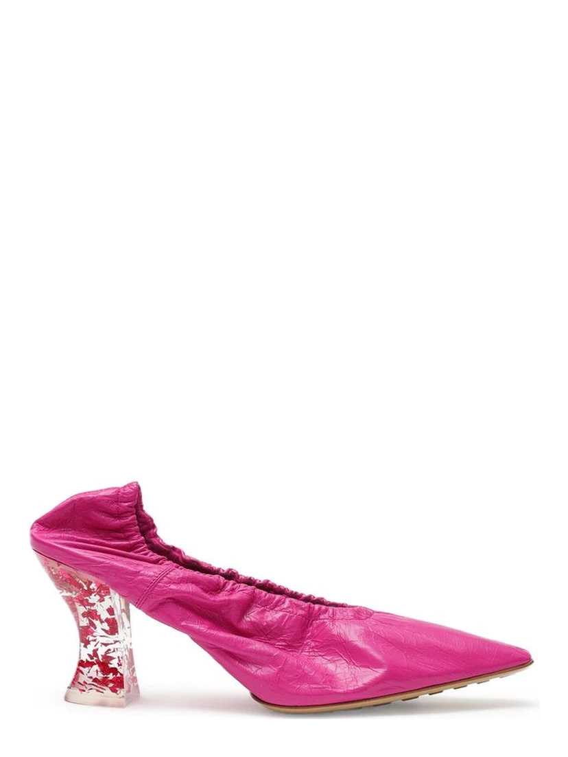 Fuchsia Leather Slippers