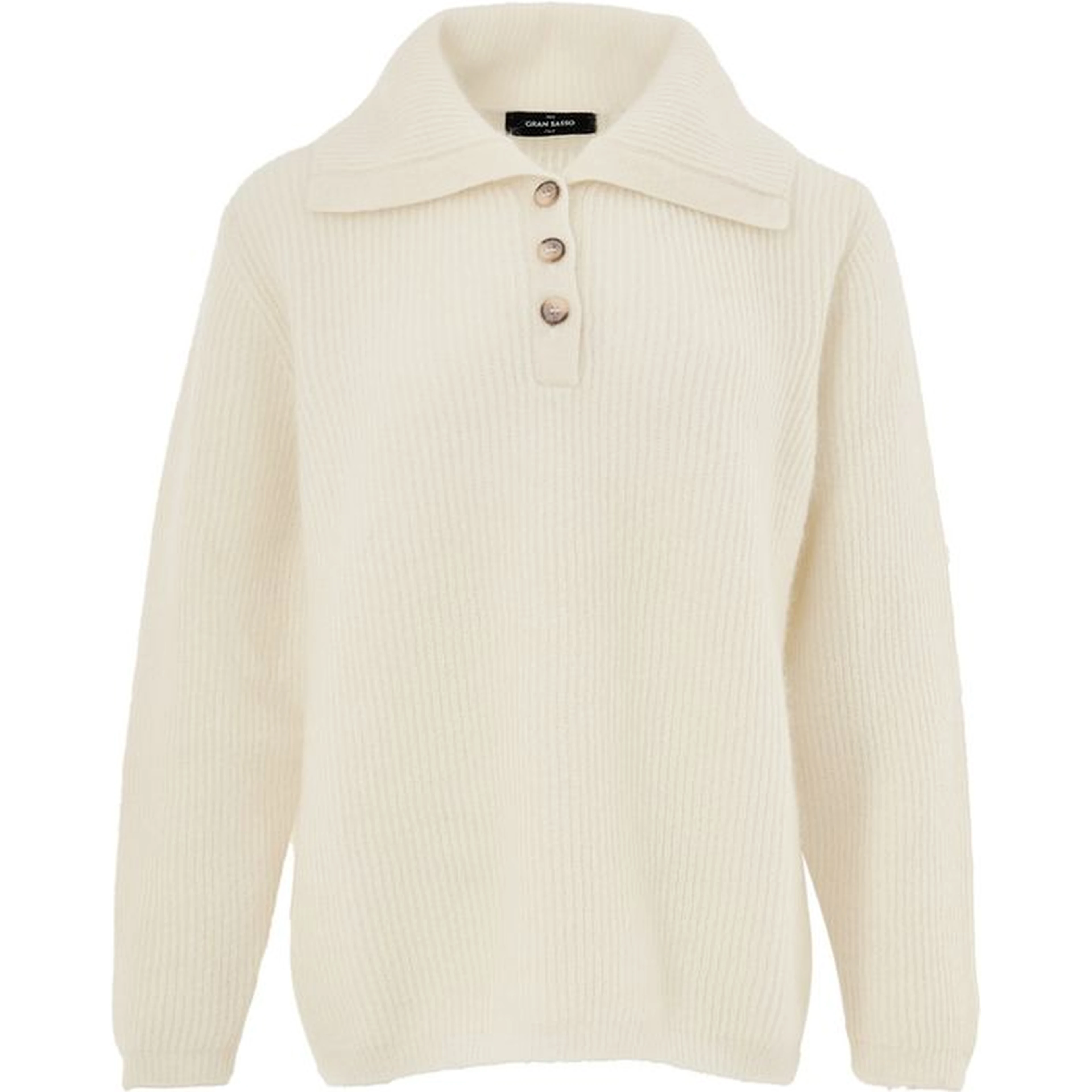 White Wool Polo Shirt