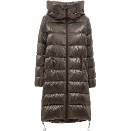 Gray Viscose Parka