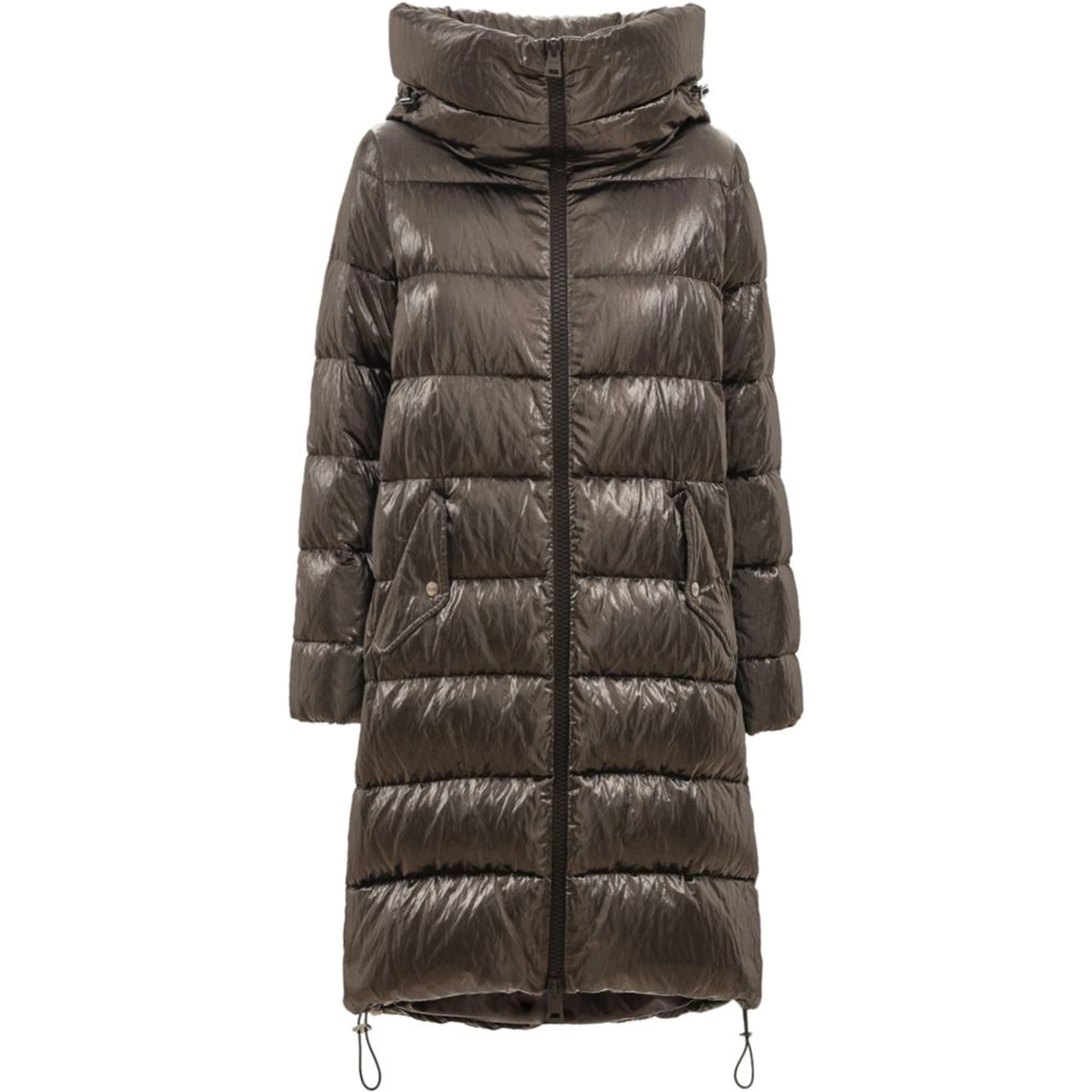 Gray Viscose Parka