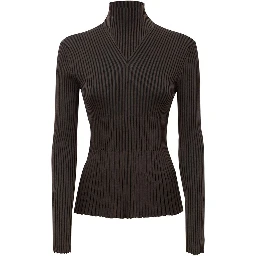 Brown Viscose Turtleneck