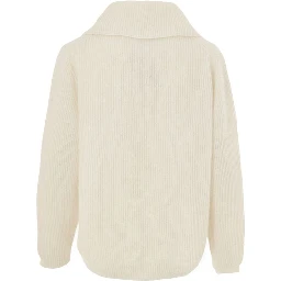 White Wool Polo Shirt