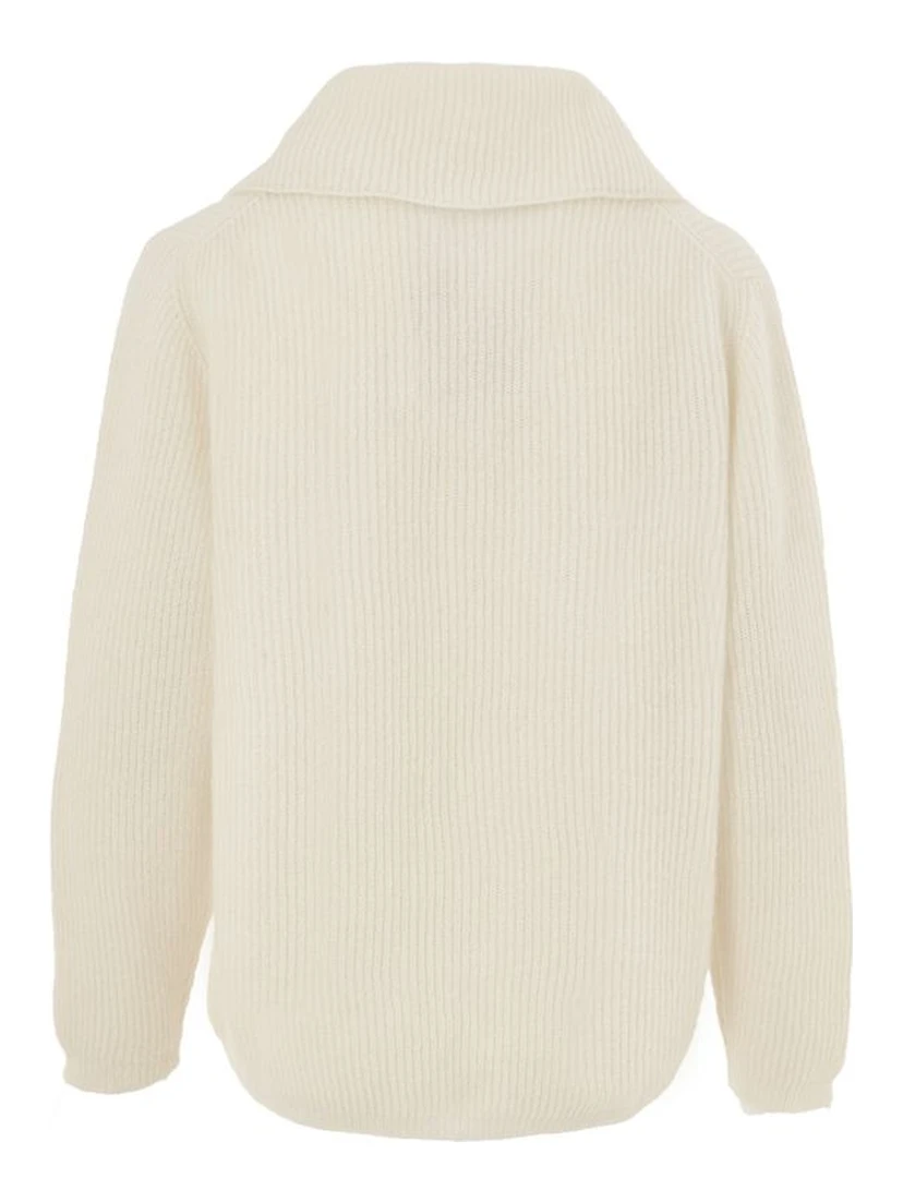 White Wool Polo Shirt