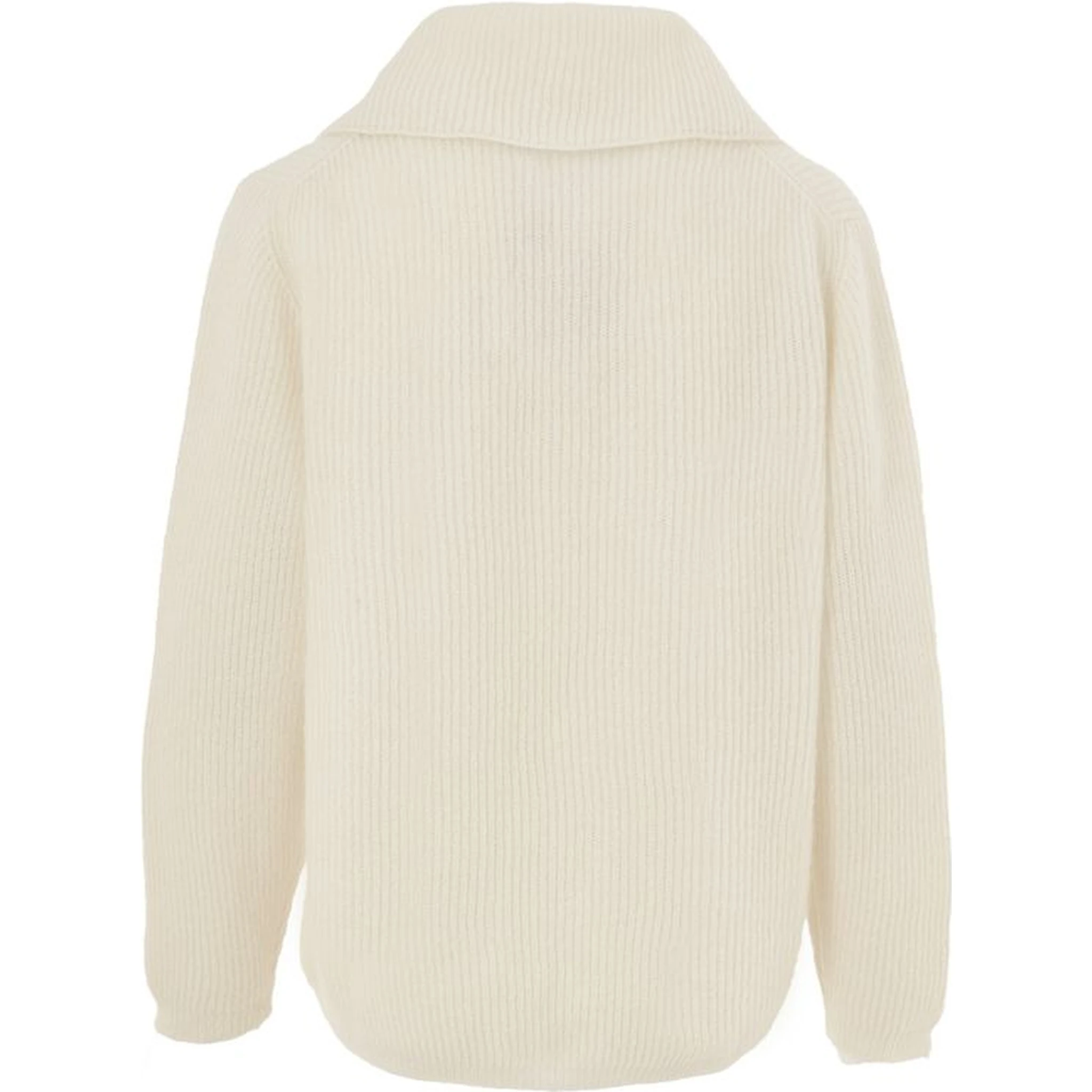 White Wool Polo Shirt