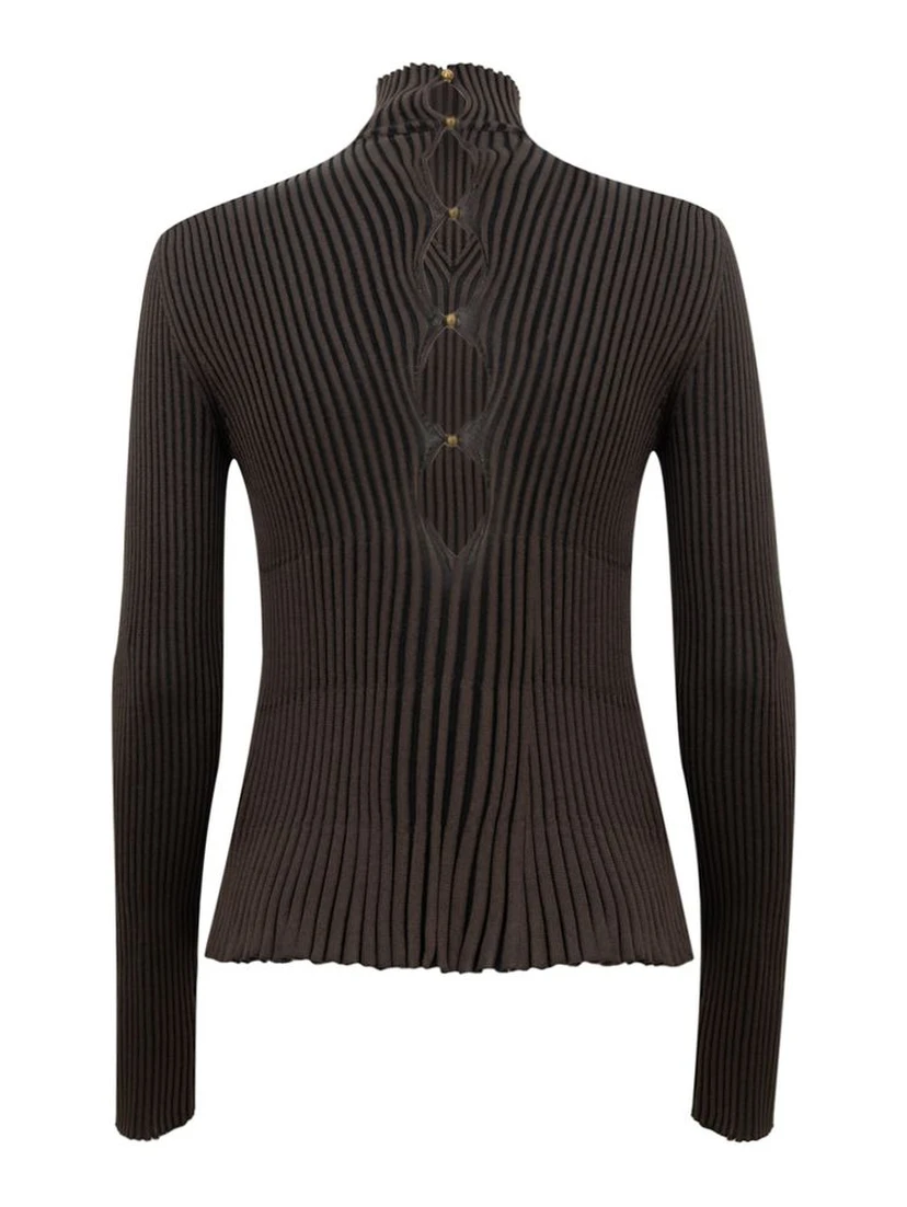 Brown Viscose Turtleneck
