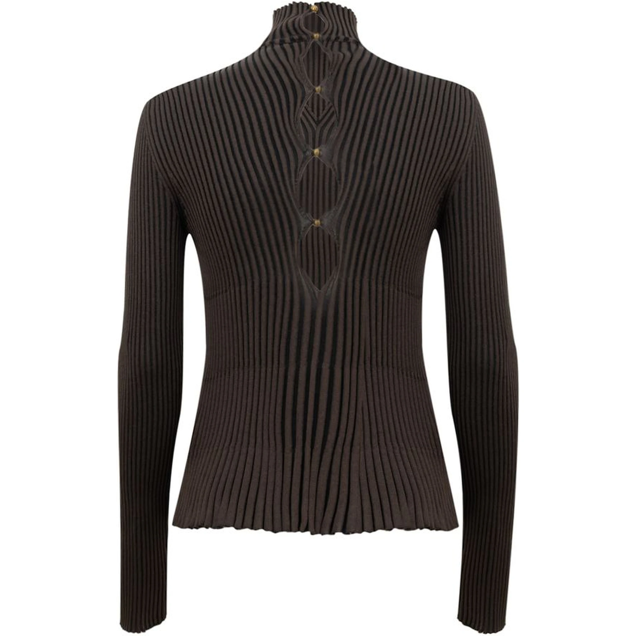 Brown Viscose Turtleneck