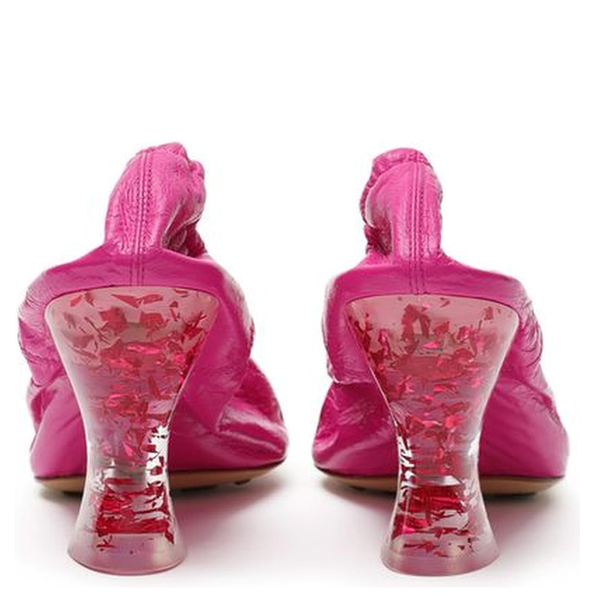 Fuchsia Leather Slippers