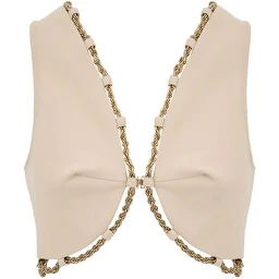Beige Cotton Waistcoat