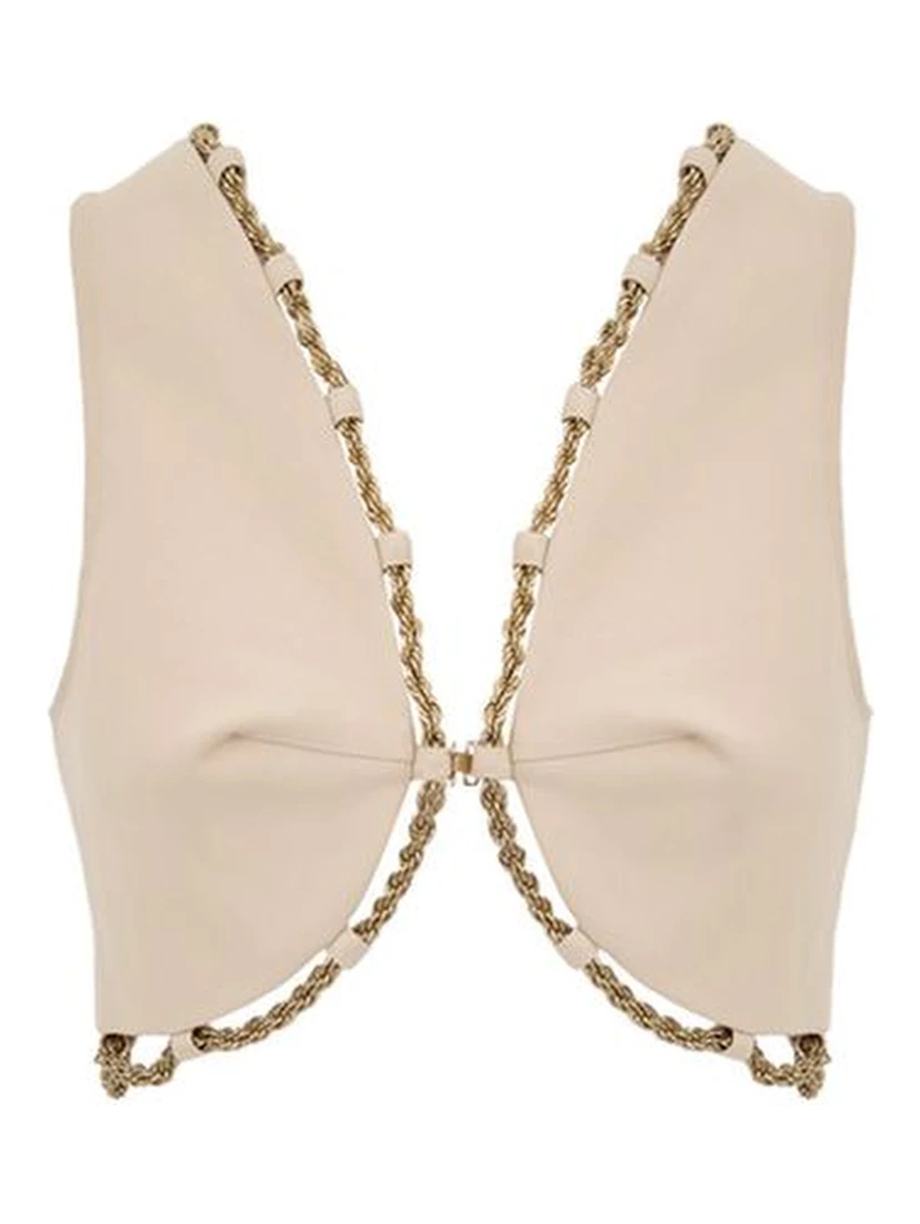 Beige Cotton Waistcoat