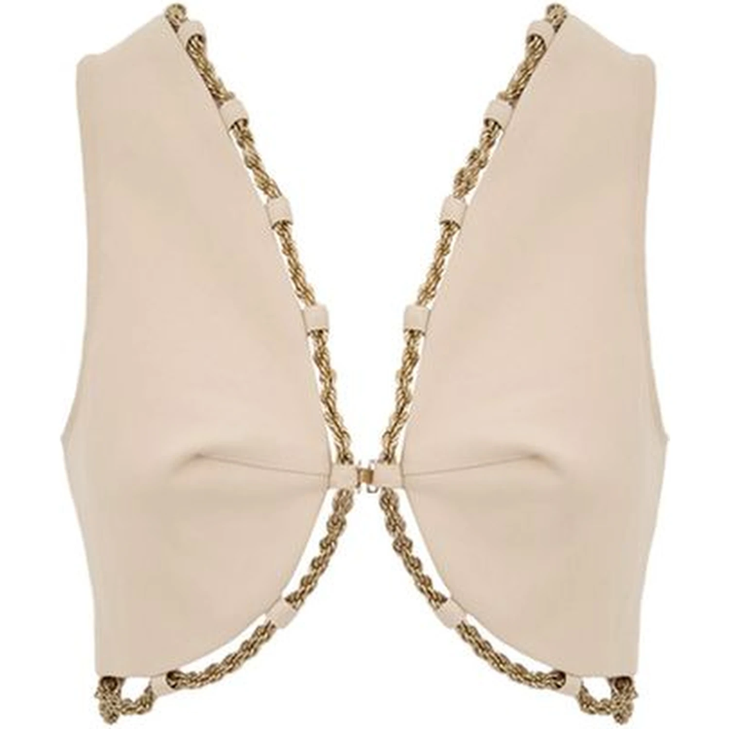 Beige Cotton Waistcoat